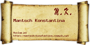 Mantsch Konstantina névjegykártya